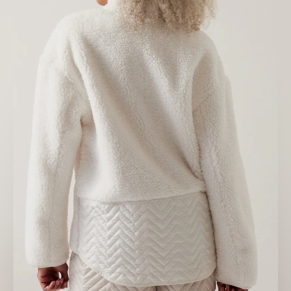 Athleta Cozy Sherpa Snap Sweatshirt - Picture 9 of 9